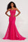 Prom Dresses Beaded Mermaid Evening Long Prom Gown Lipstick