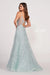 Prom Dresses Prom Formal Floral Beaded Long Ball Gown Mist