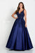 Prom Dresses Long Ball Gown Beaded Pocket Prom Dress Navy Blue