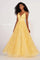 Prom Dresses Long Pocket Ball Gown Sequin Prom Dress Yellow