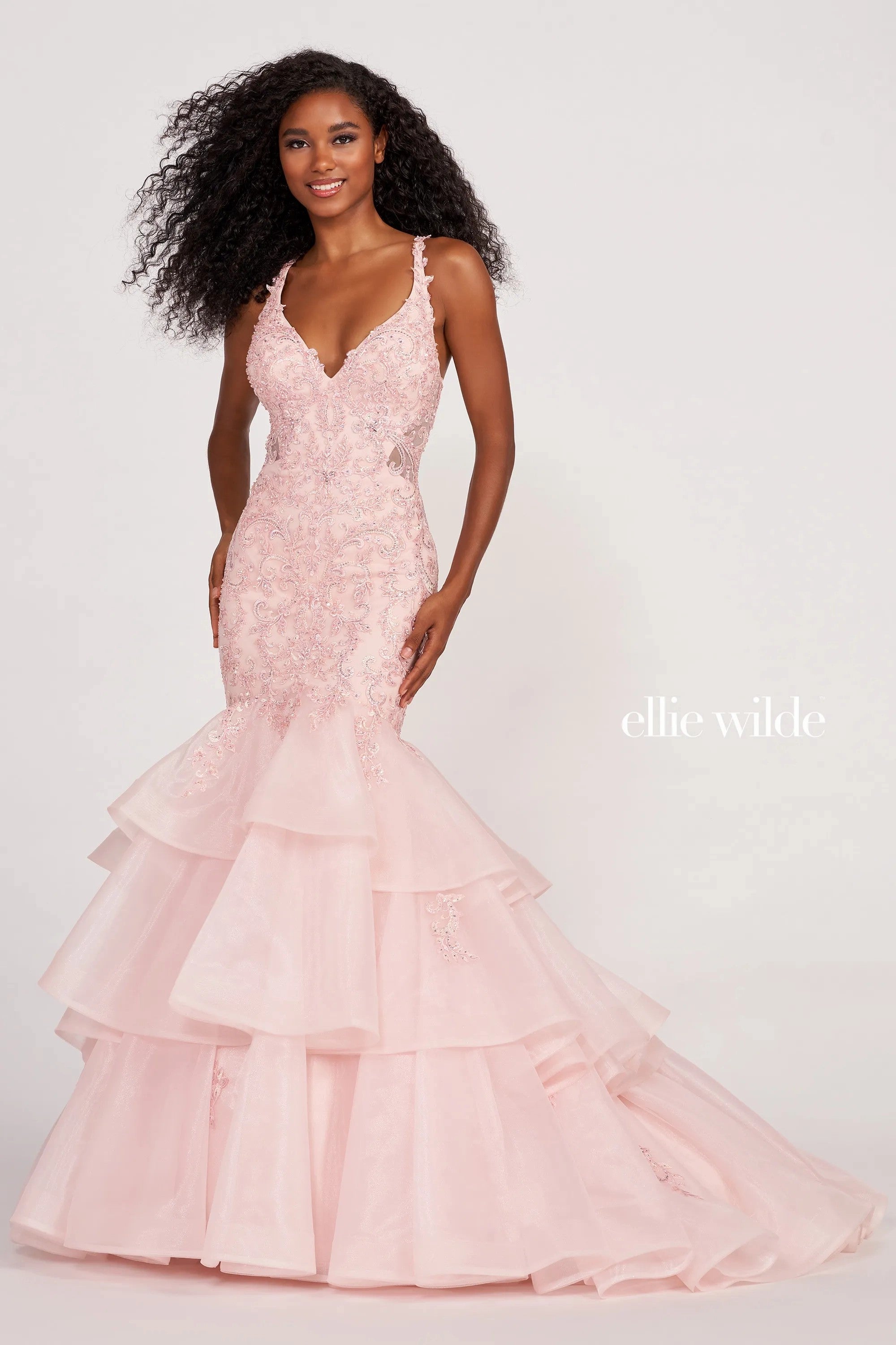 Prom Dresses Prom Mermaid Beaded Long Ball Gown Blush