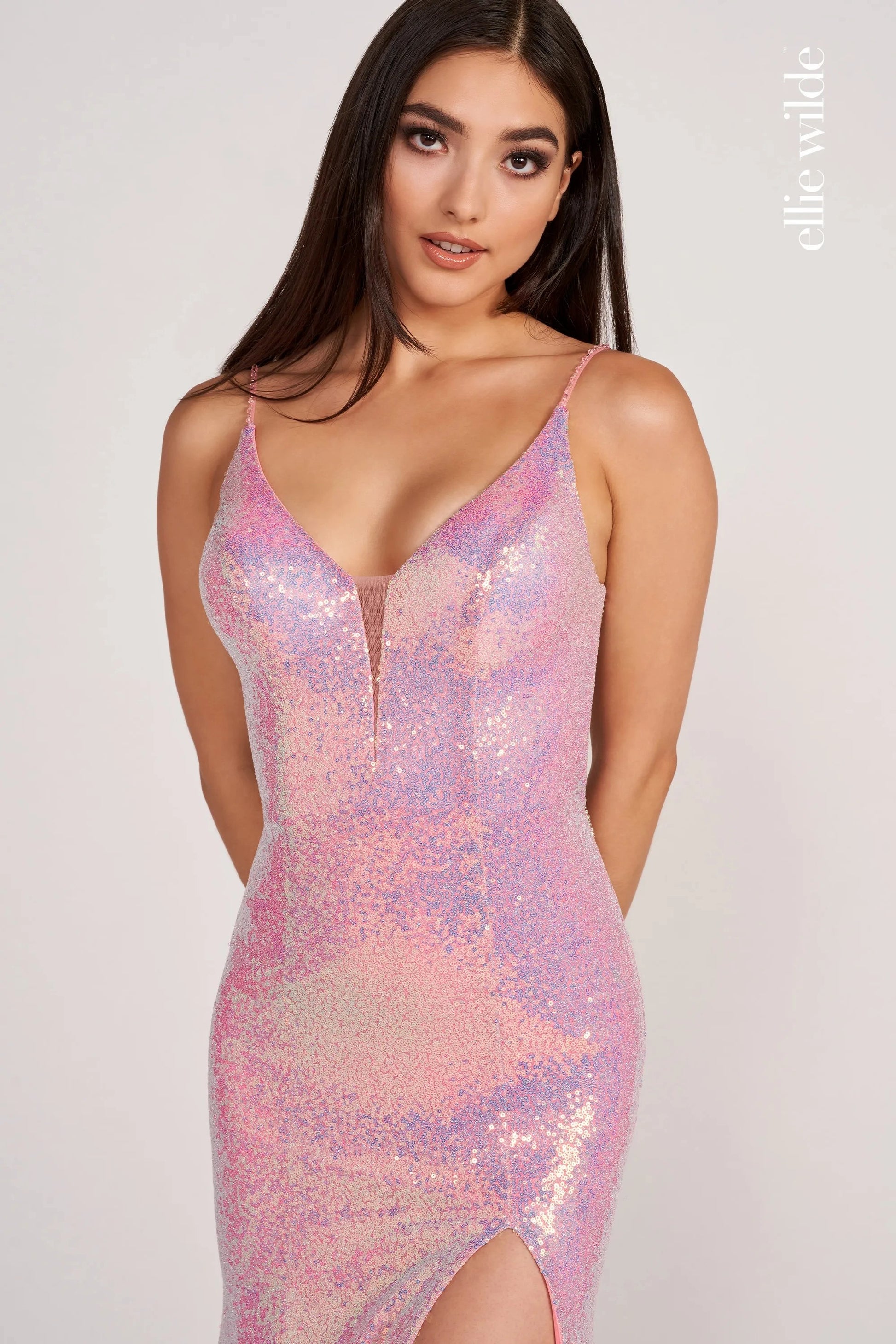 Ellie Wilde EW34088 Formal Long Fitted Evening Prom Dress