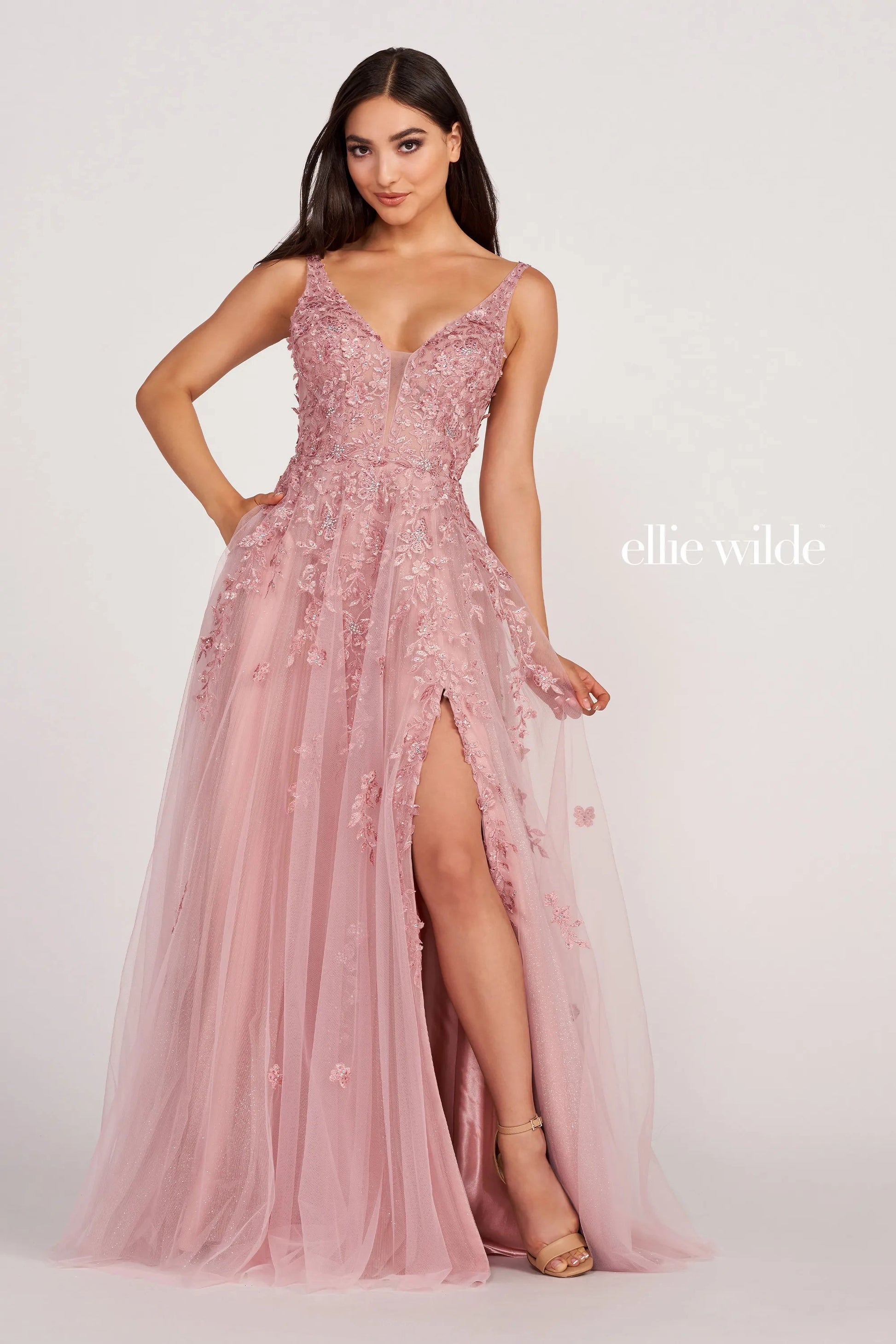 Ellie Wilde EW34103 Formal Long Prom A Line Dress
