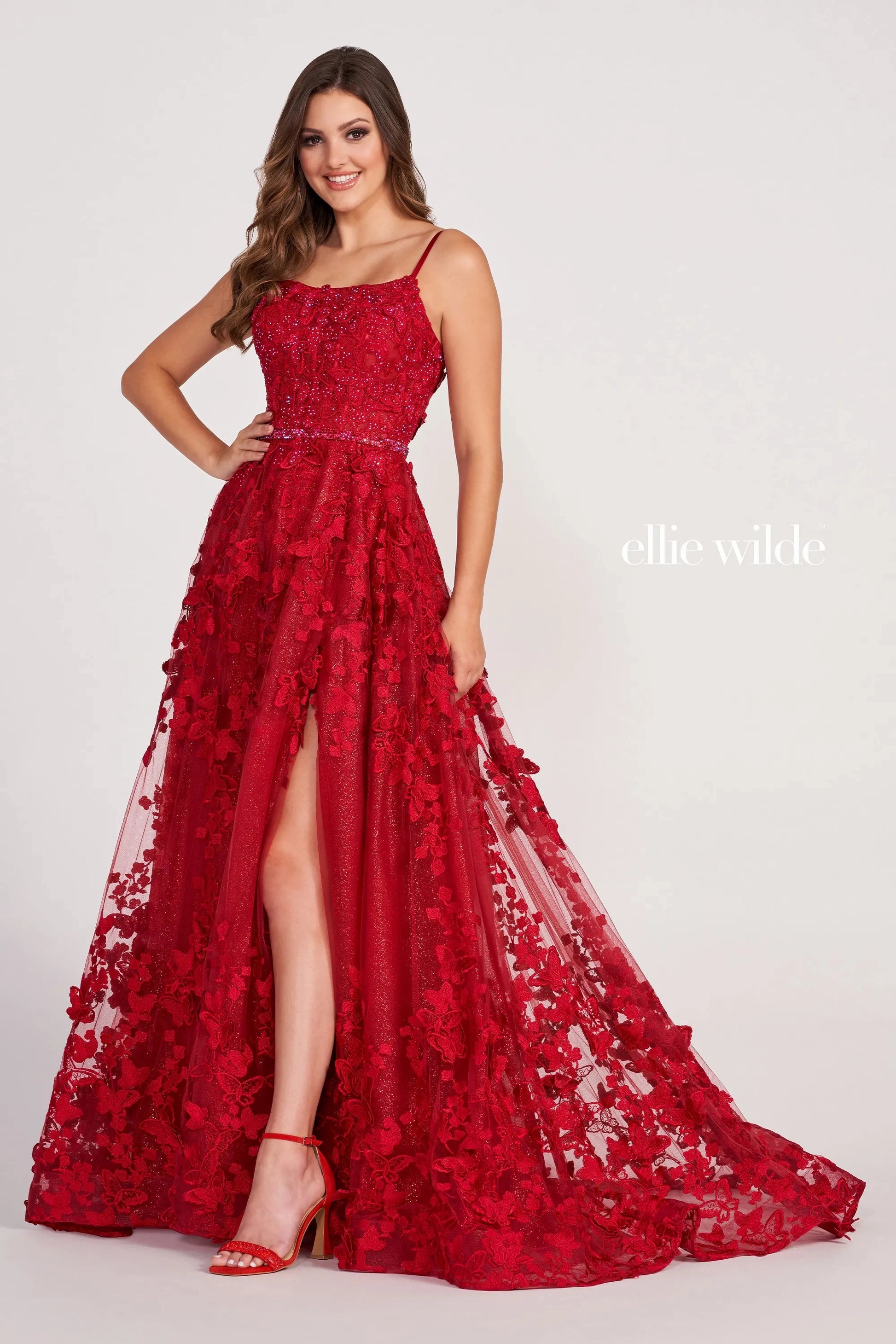 Ellie Wilde EW34109 Long Formal A Line Dress