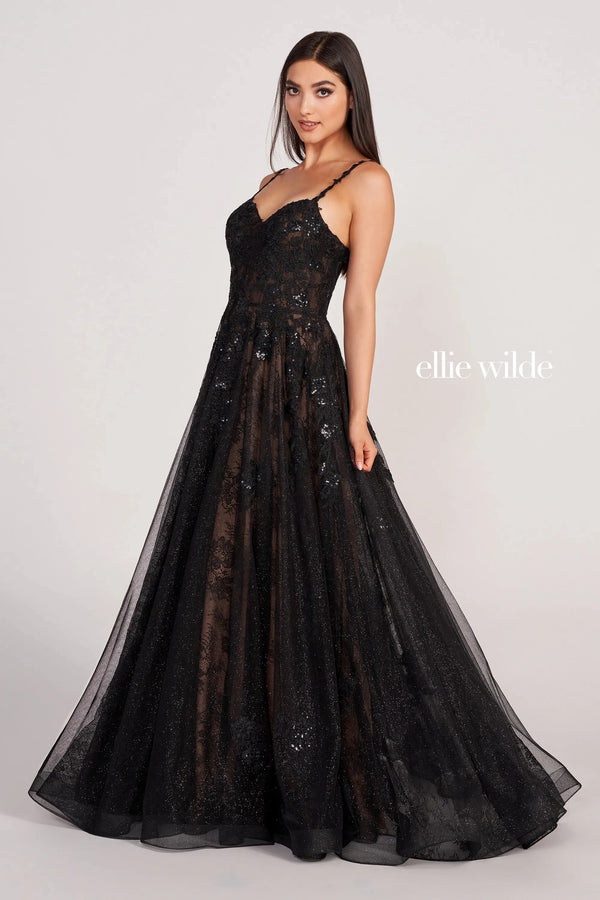 Ellie Wilde EW34117 Long  A Line Formal Prom Dress