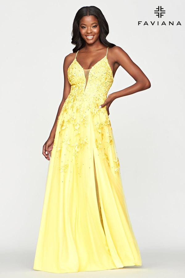 Faviana S10640 Long A Line Prom Dress