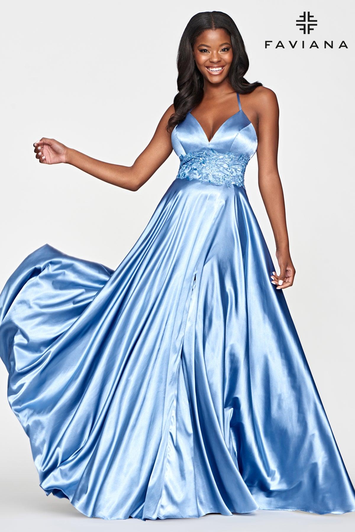 Faviana Long A-Line Prom Dress S10643 - The Dress Outlet
