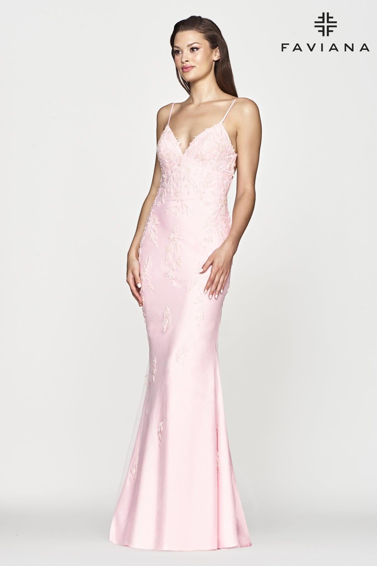 Faviana Long Formal Prom Dress S10633 - The Dress Outlet