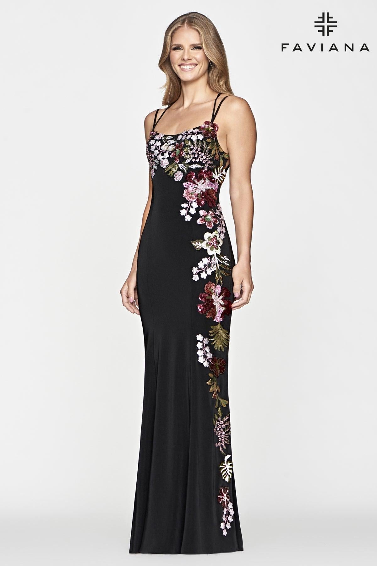 Faviana Long Formal Prom Dress S10654 - The Dress Outlet