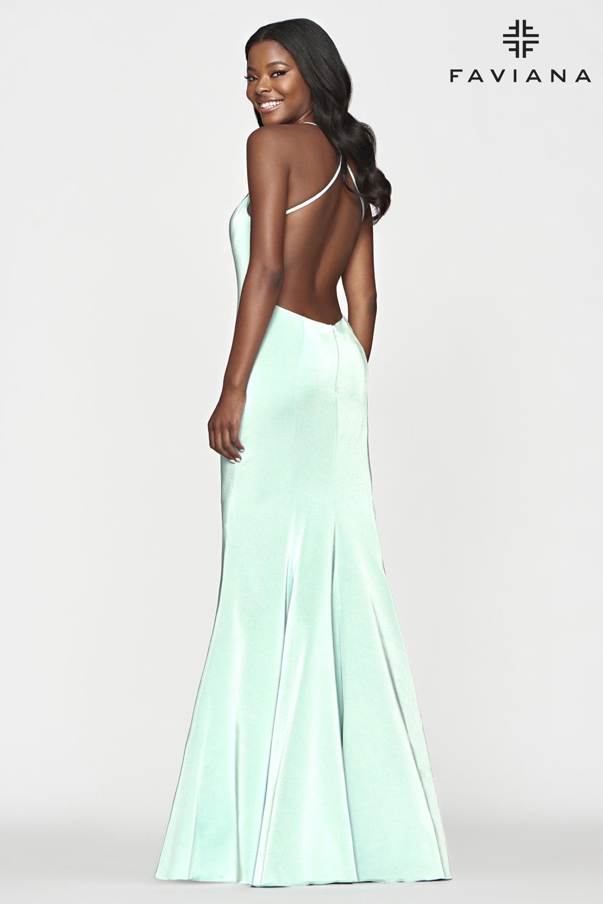 Faviana Long Formal Prom Dress S10659 - The Dress Outlet