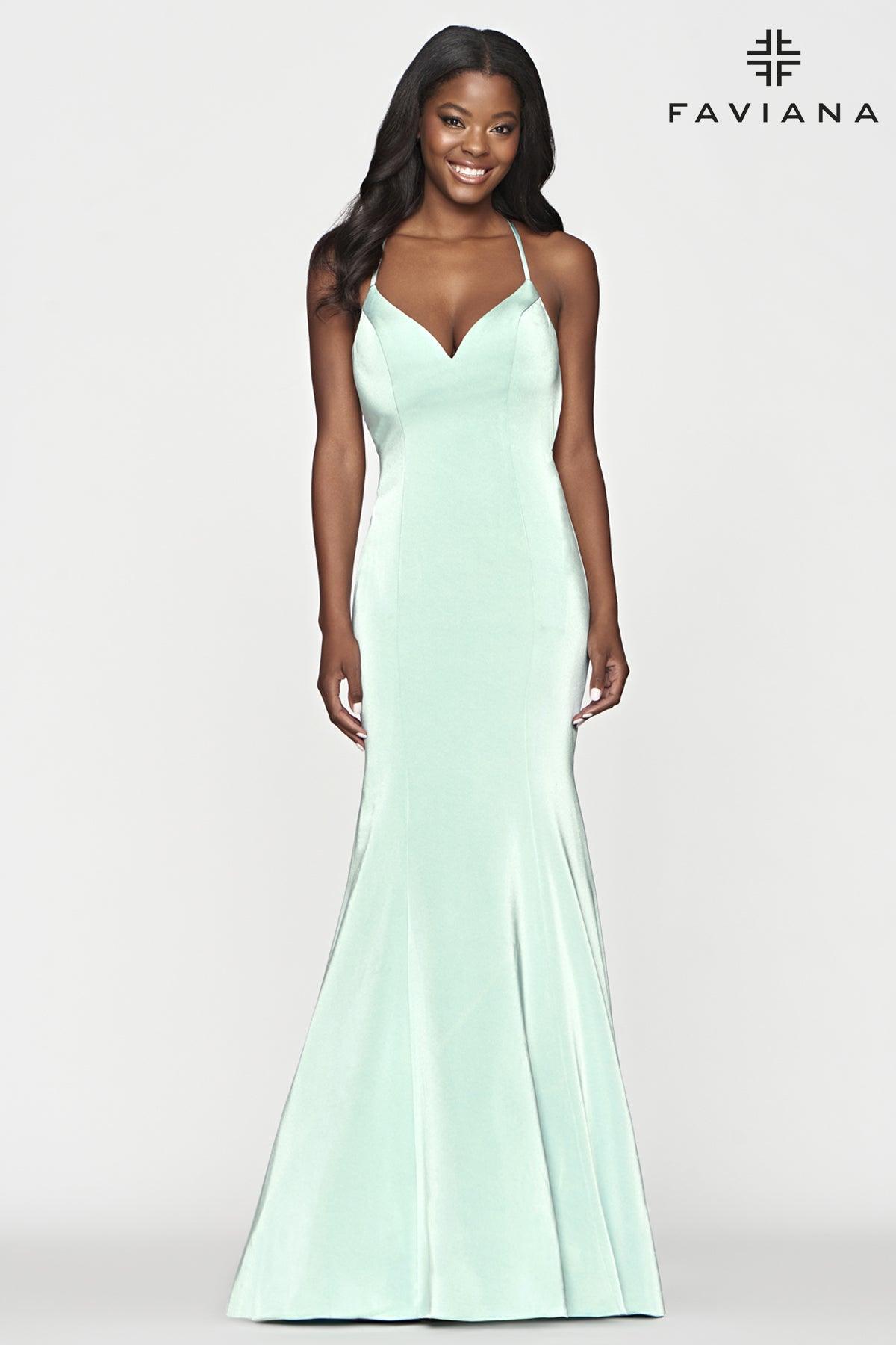 Faviana Long Formal Prom Dress S10659 - The Dress Outlet