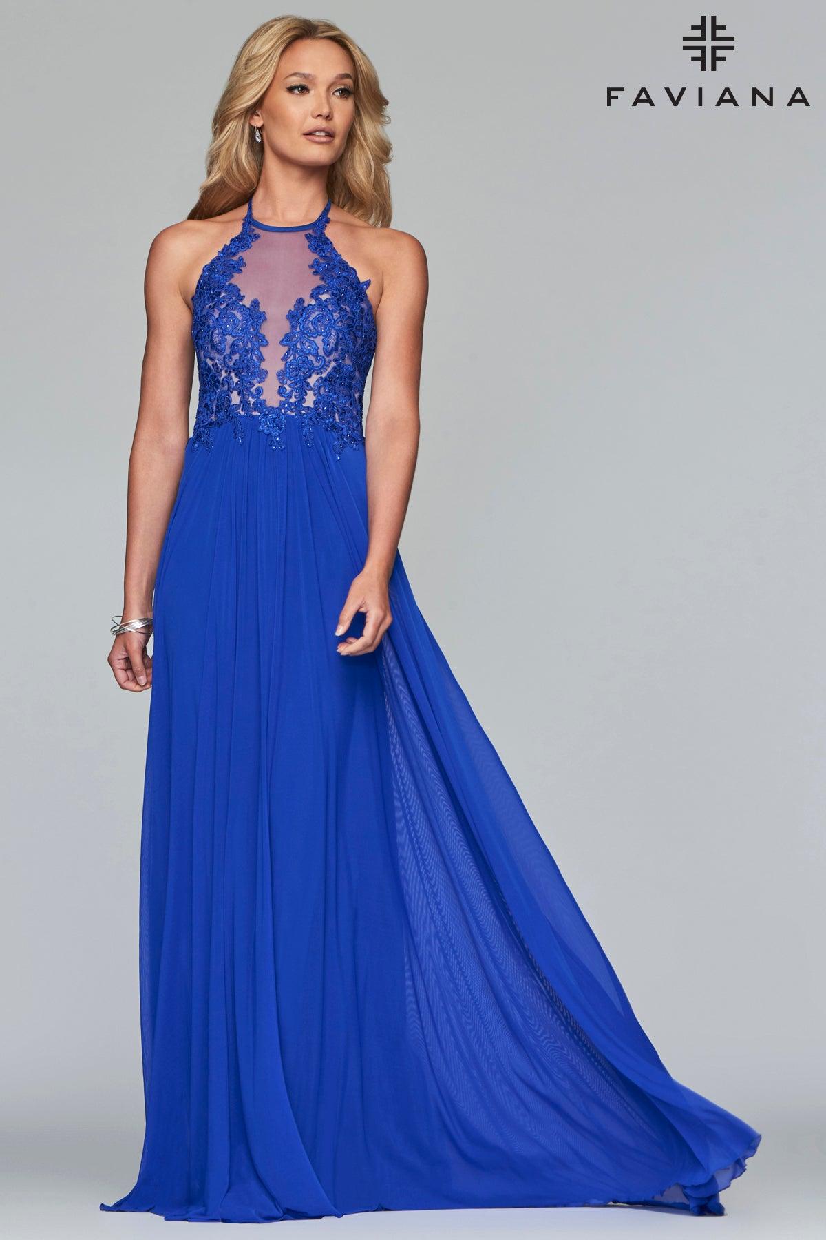 Faviana Long Formal Sleeveless Gown S10203 - The Dress Outlet