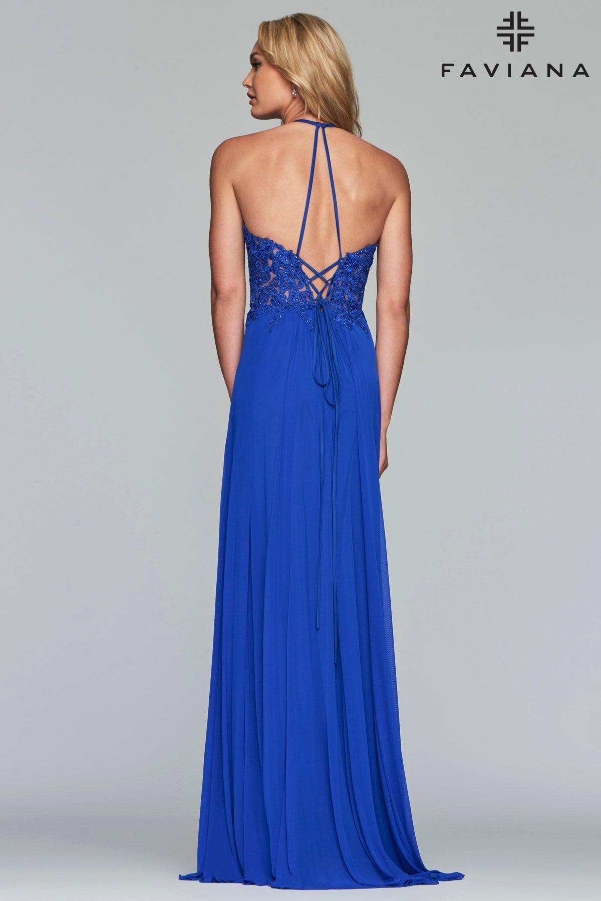 Faviana Long Formal Sleeveless Gown S10203 - The Dress Outlet