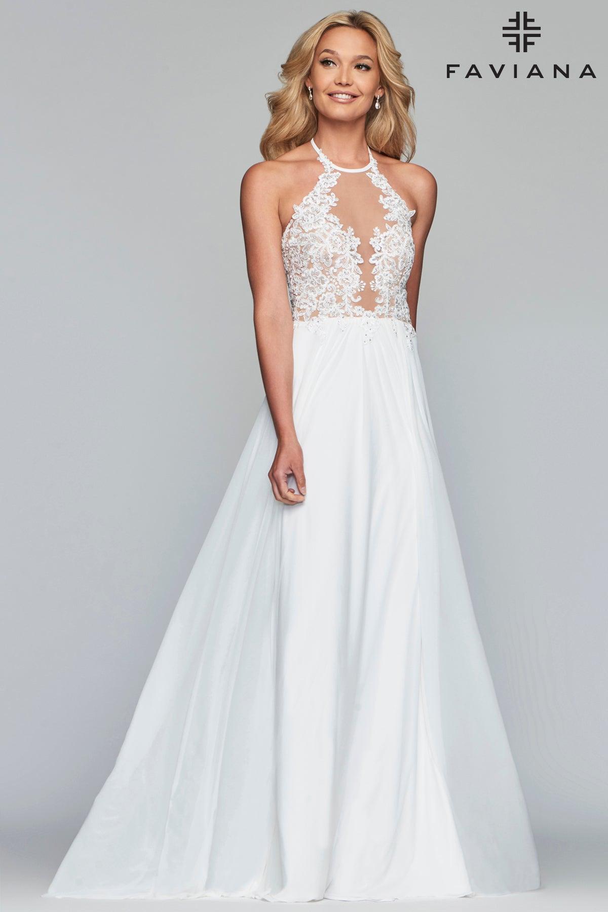 Faviana Long Formal Sleeveless Gown S10203 - The Dress Outlet