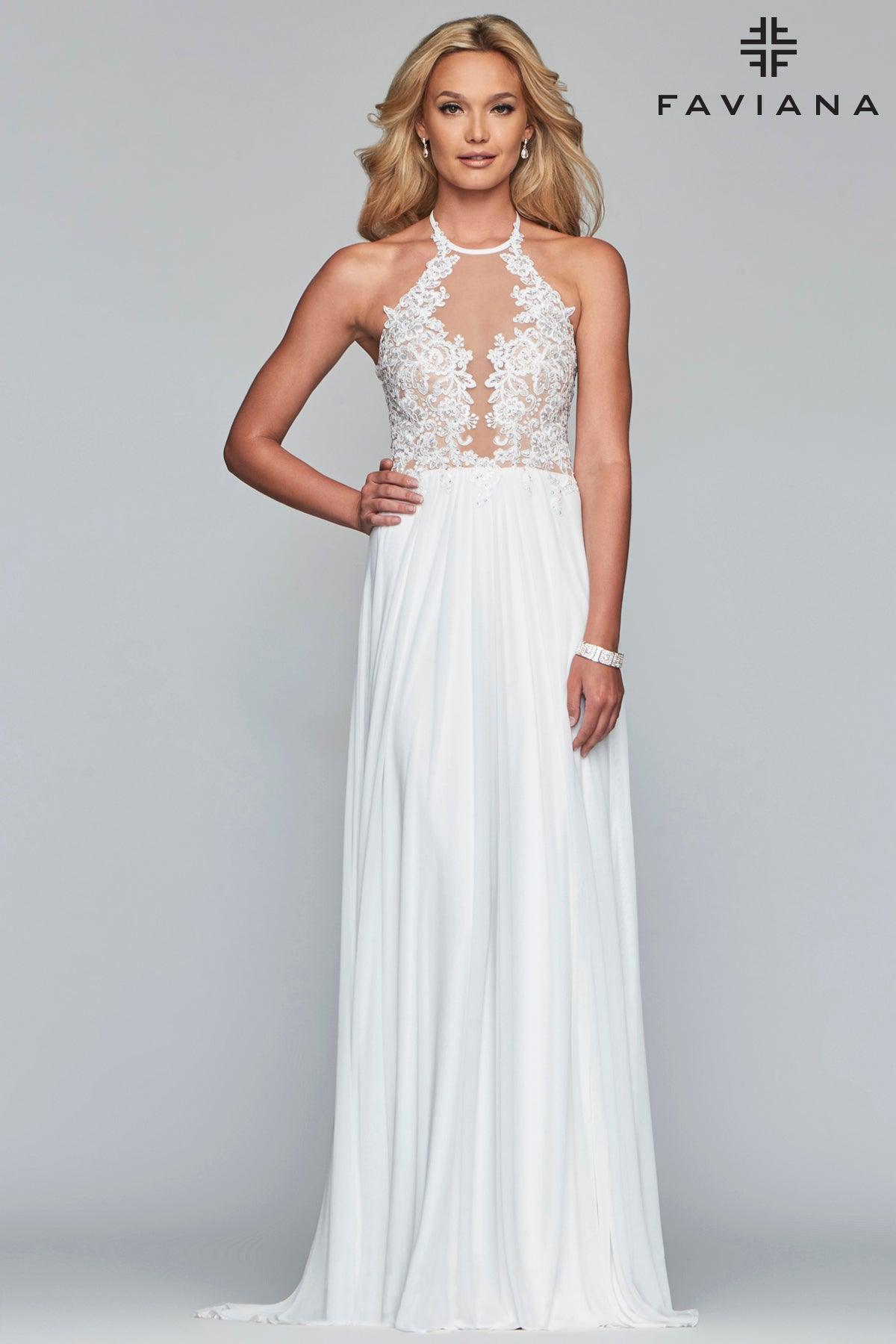 Faviana Long Formal Sleeveless Gown S10203 - The Dress Outlet