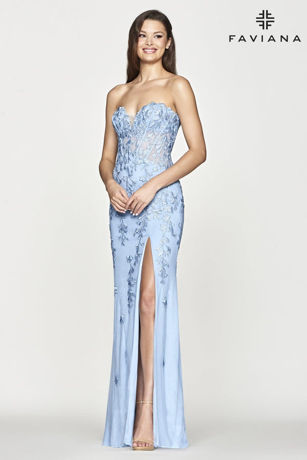 Faviana Long Strapless Prom Dress S10664