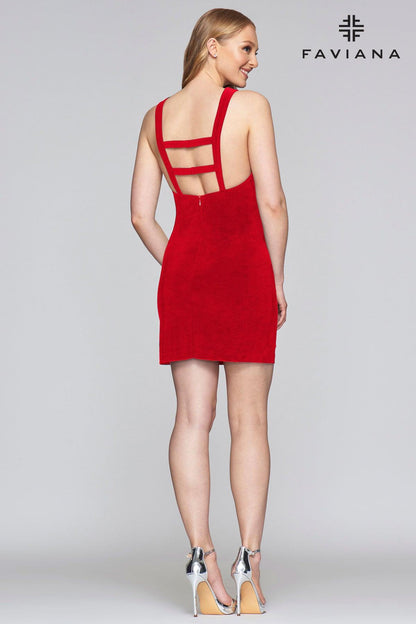 Faviana Short Cocktail Homecoming Sexy Dress S10355 - The Dress Outlet
