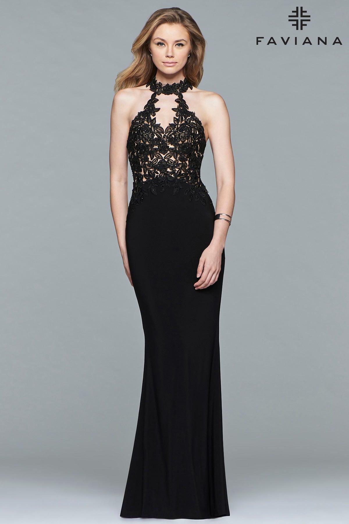 Faviana Sleeveless Long Formal Gown 7750 - The Dress Outlet