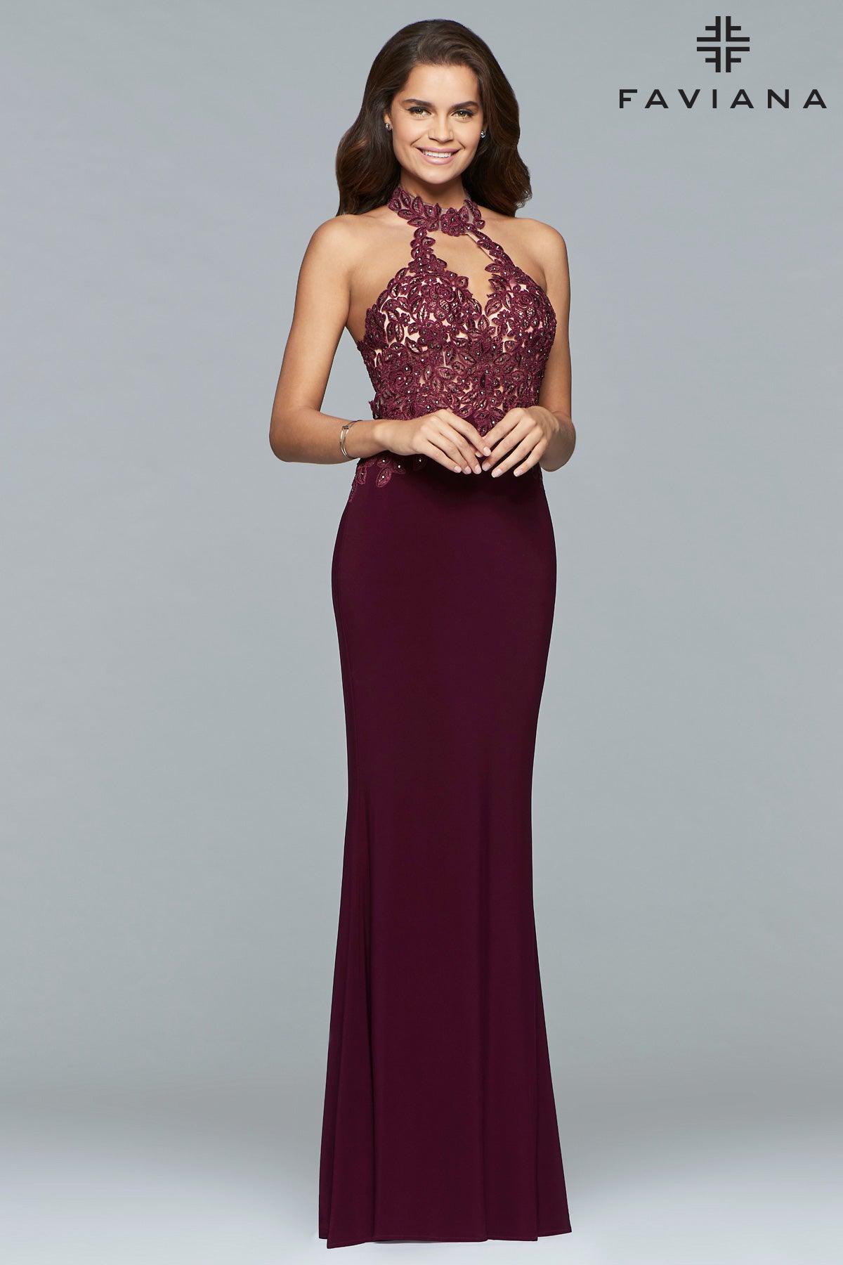 Faviana Sleeveless Long Formal Gown 7750 - The Dress Outlet