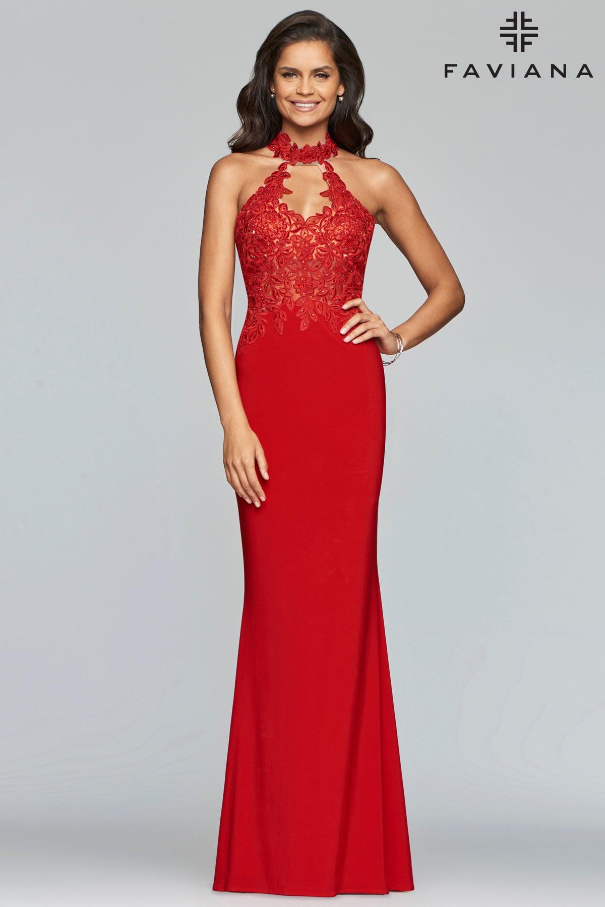 Faviana Sleeveless Long Formal Gown 7750 - The Dress Outlet