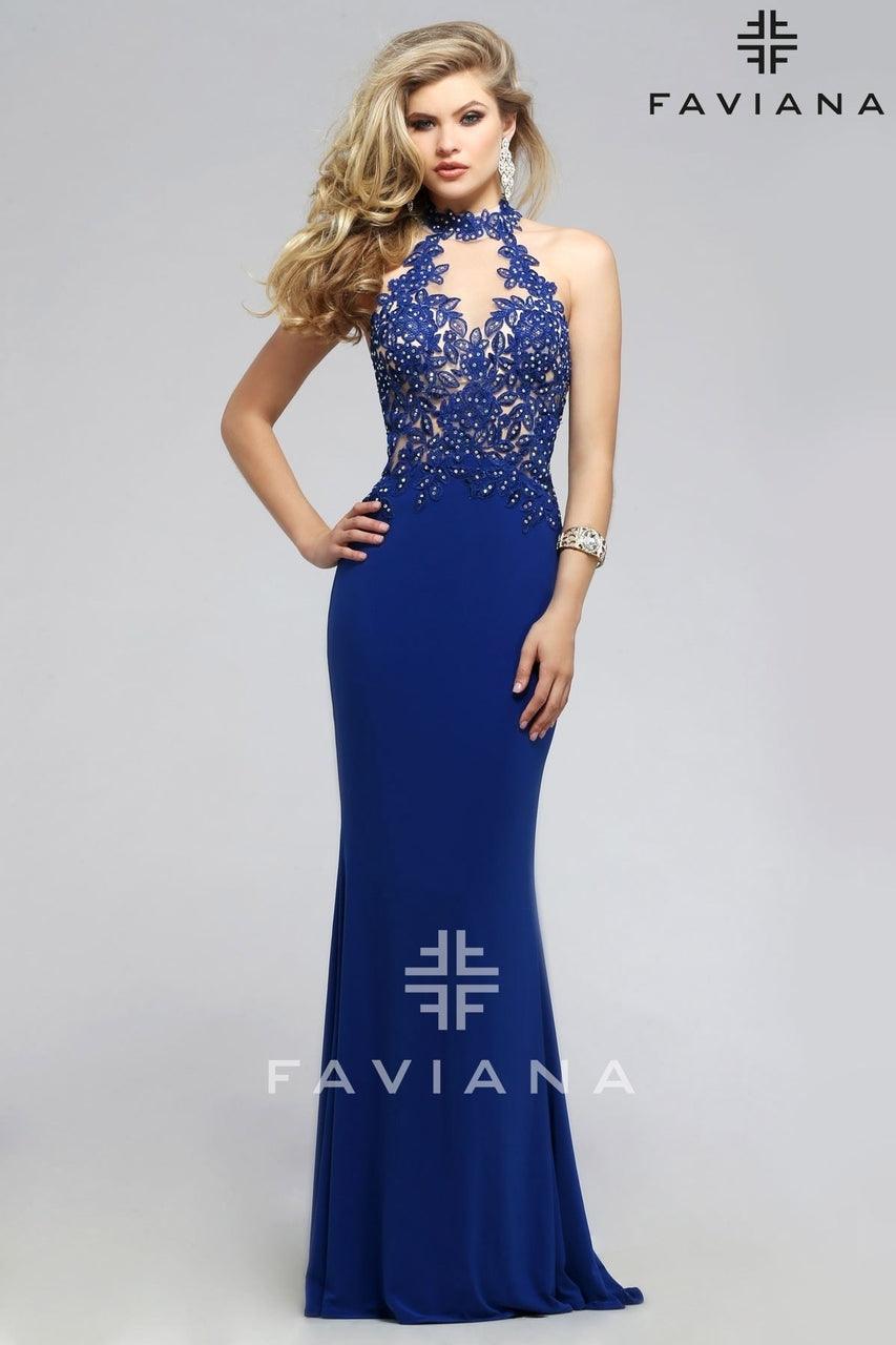 Faviana Sleeveless Long Formal Gown 7750 - The Dress Outlet