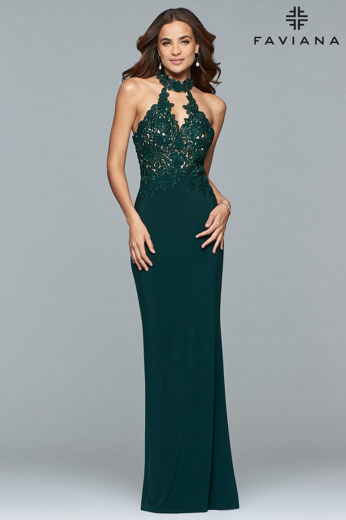 Faviana Sleeveless Long Formal Gown 7750 - The Dress Outlet