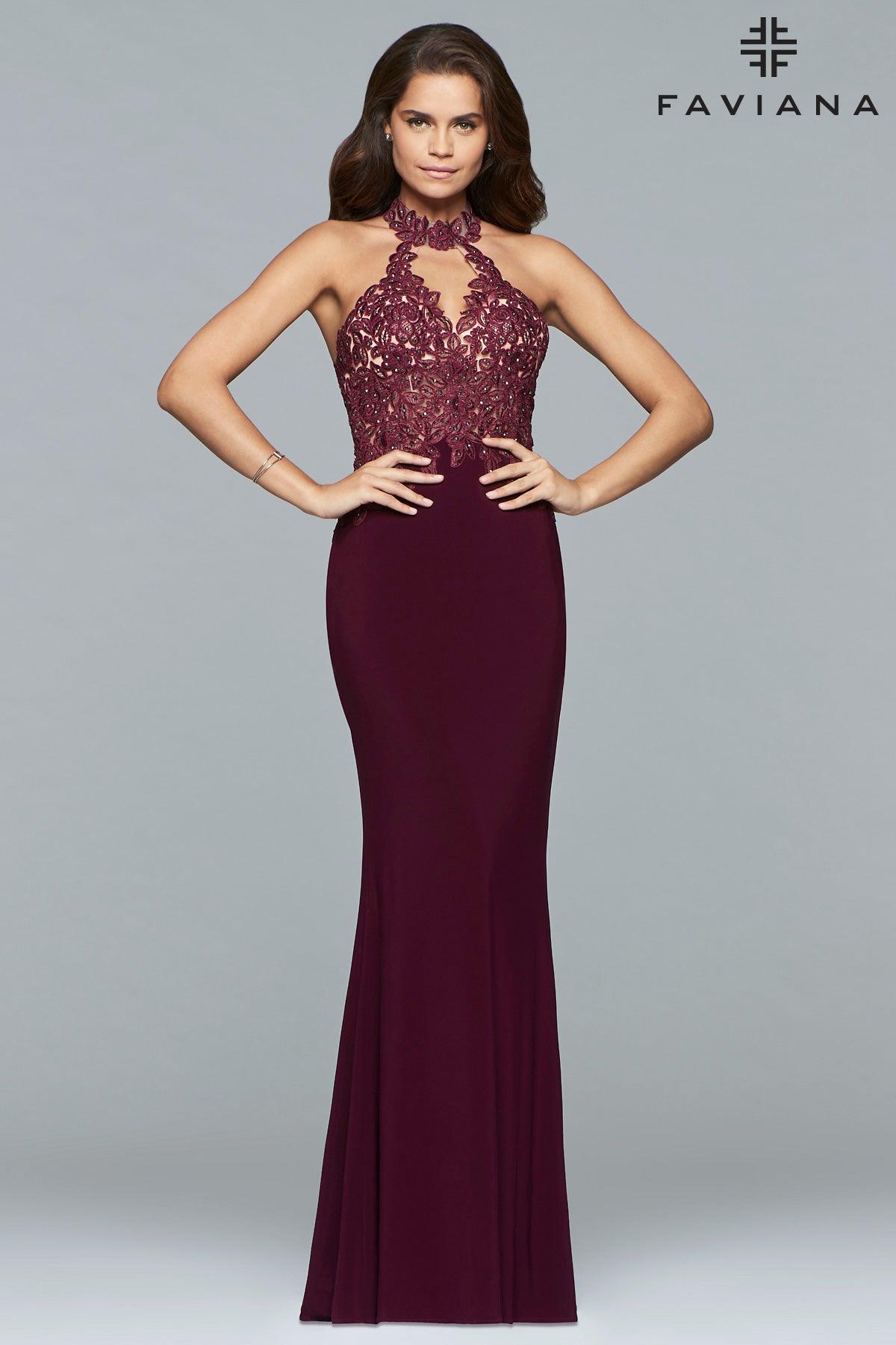 Faviana Sleeveless Long Formal Gown 7750 - The Dress Outlet