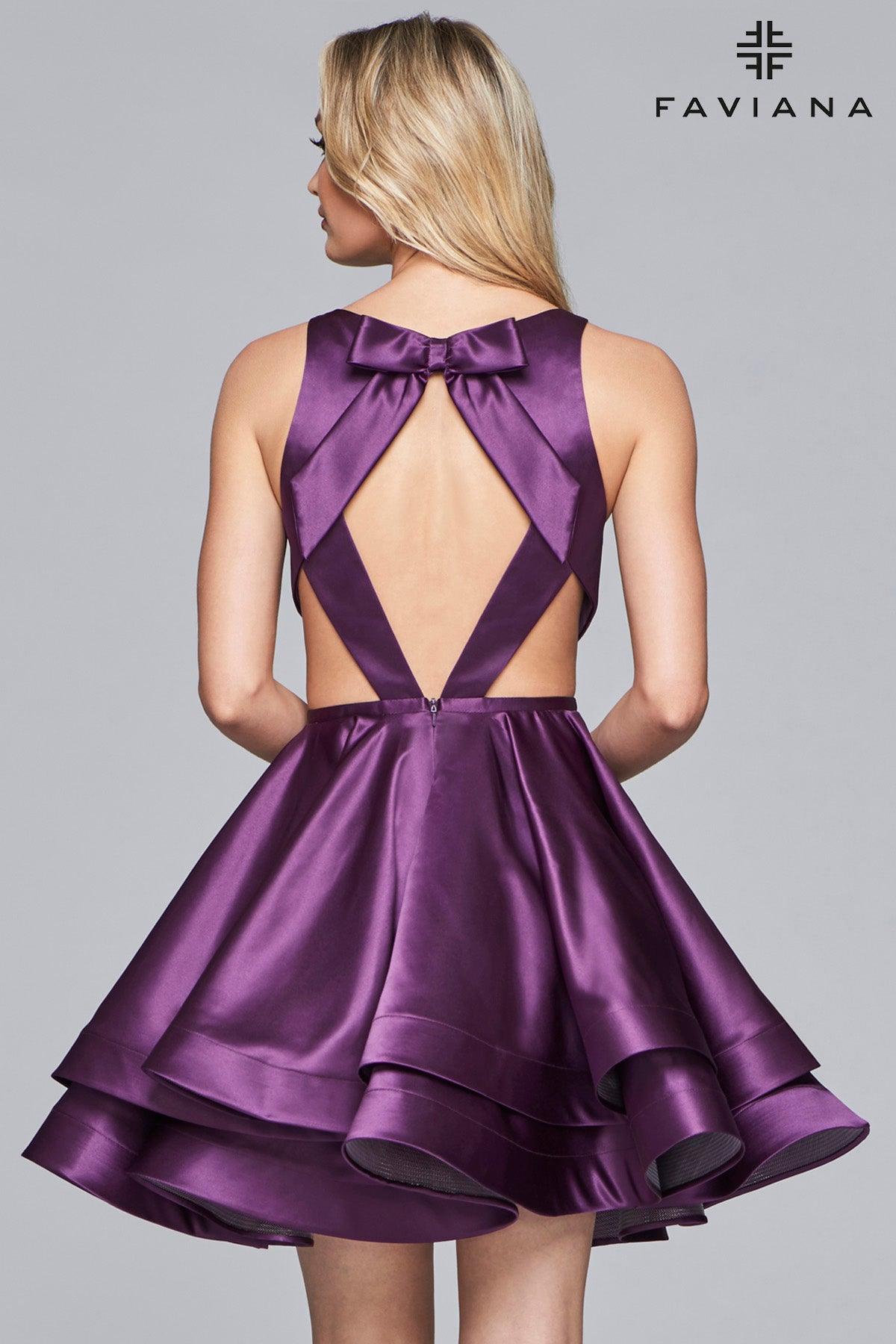 Faviana Sleeveless Short Prom Dress S10161 - The Dress Outlet