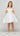 Floral Off Shoulder High Low Flower Girl Dress - The Dress Outlet