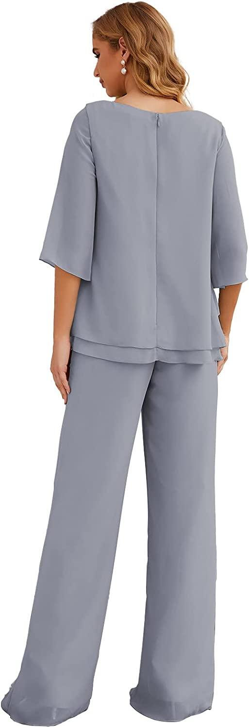 Formal 3/4 Sleeve Pantsuit Size 12 - The Dress Outlet