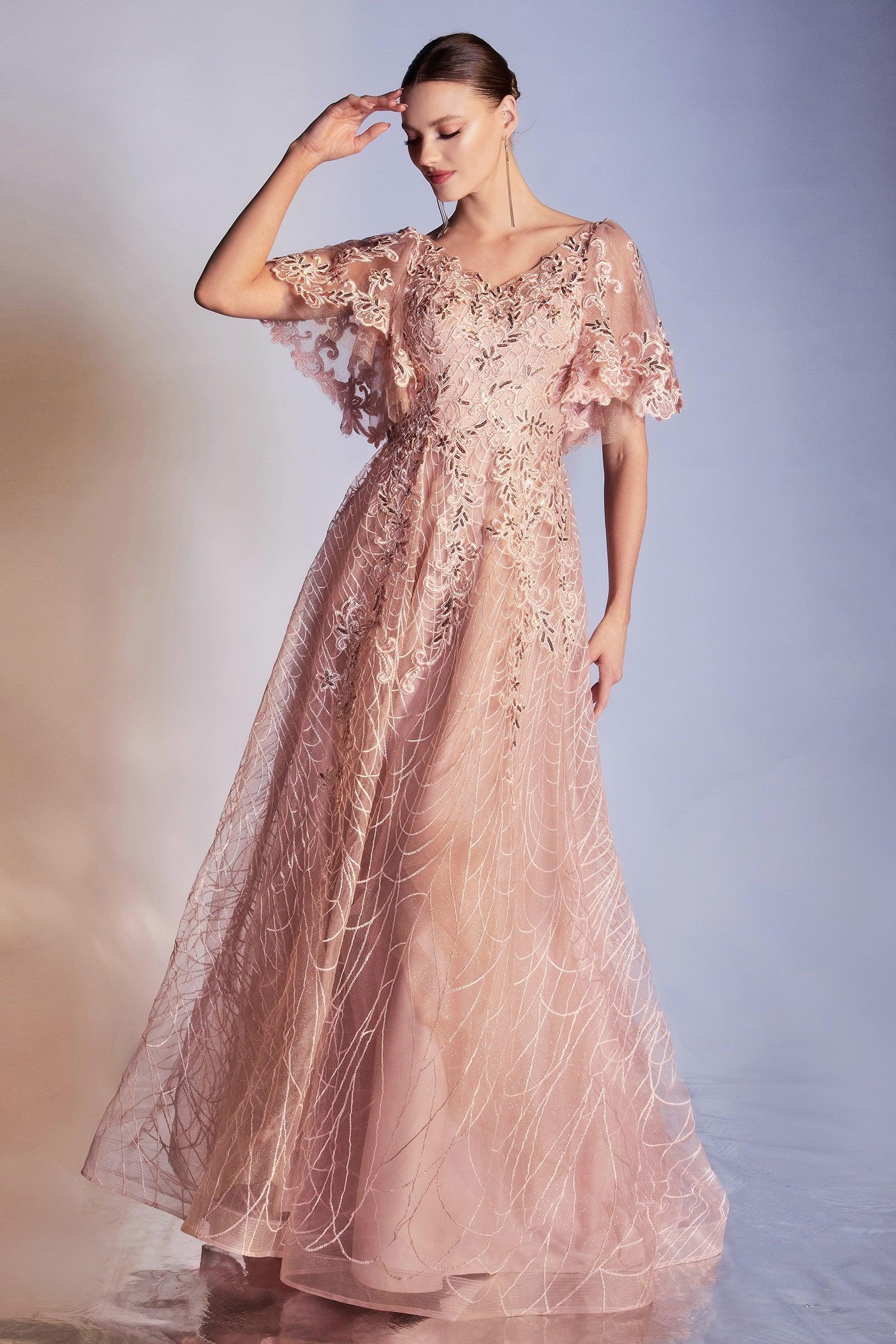 Formal Long A-Line Dress - The Dress Outlet