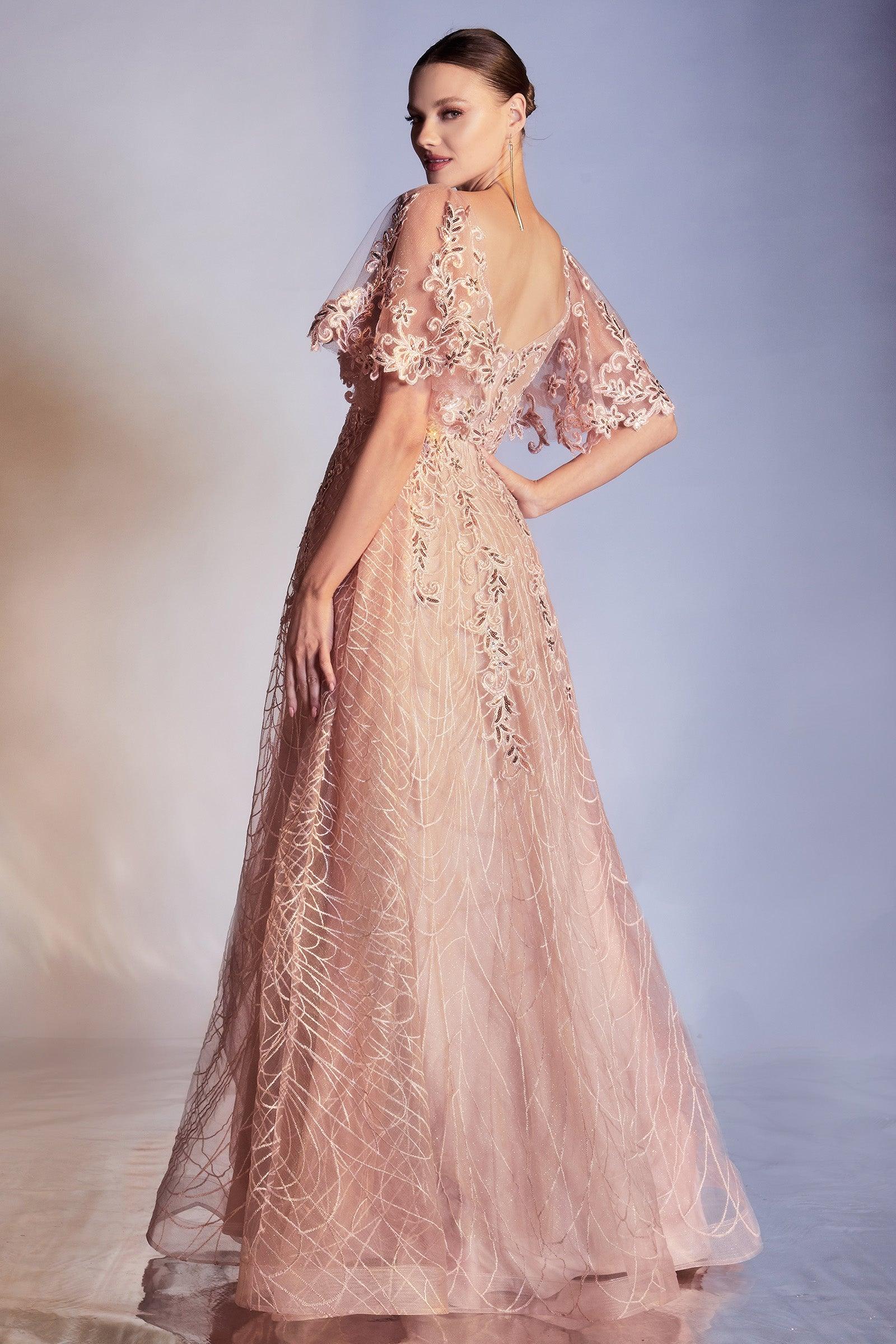 Formal Long A-Line Dress - The Dress Outlet