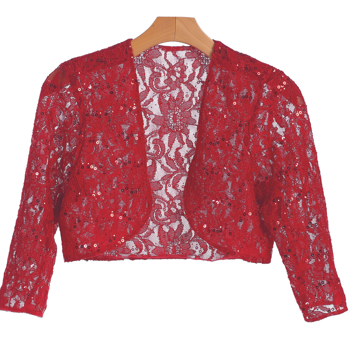 Formal Long Sleeve Lace Bolero Jacket - Royal / 2XL Formal Long Sleeve Lace Bolero Jacket - Royal / 2XL