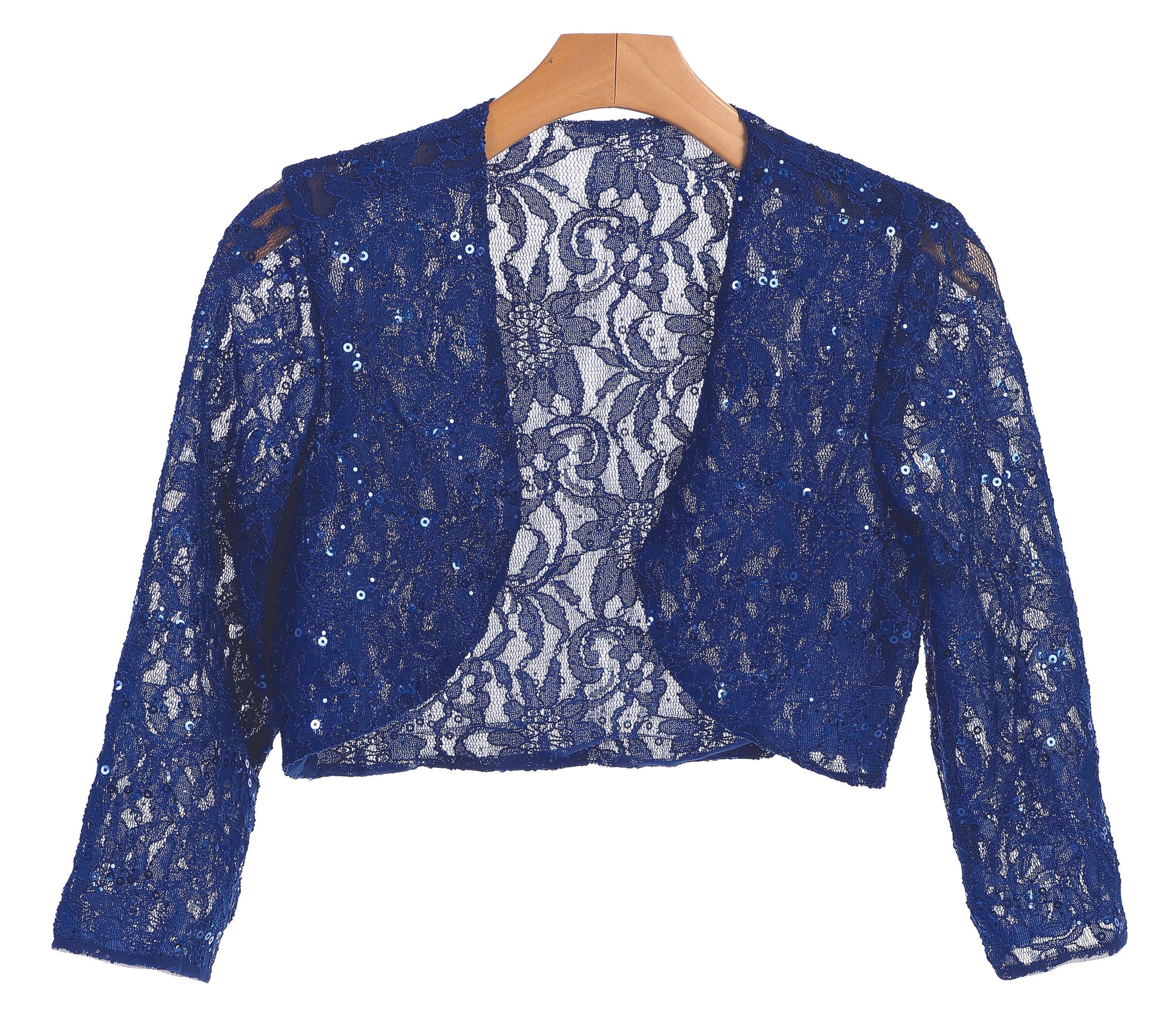 Formal Long Sleeve Lace Bolero Jacket - The Dress Outlet