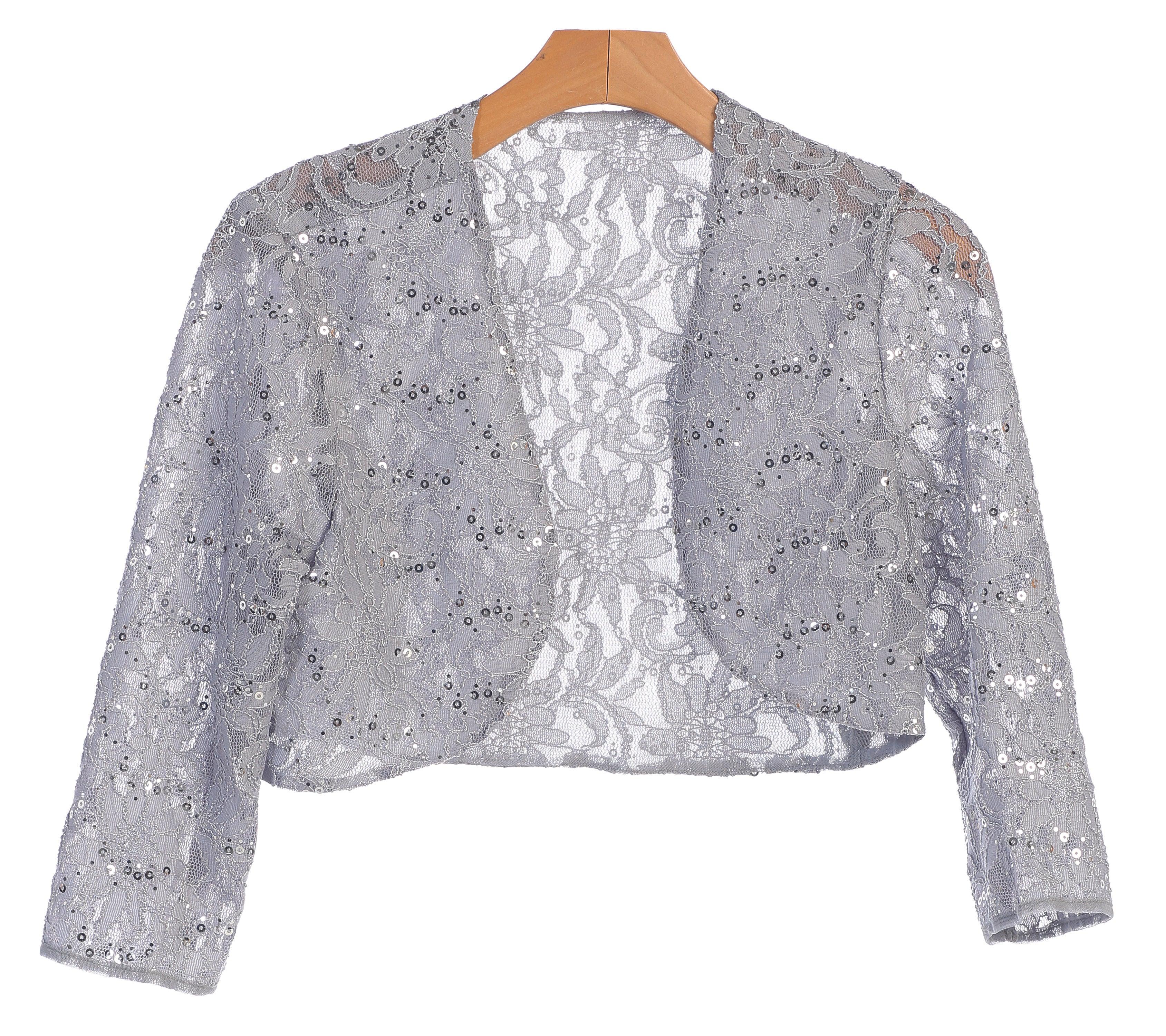 Red Formal 3/4 Sleeve Lace Bolero Jacket