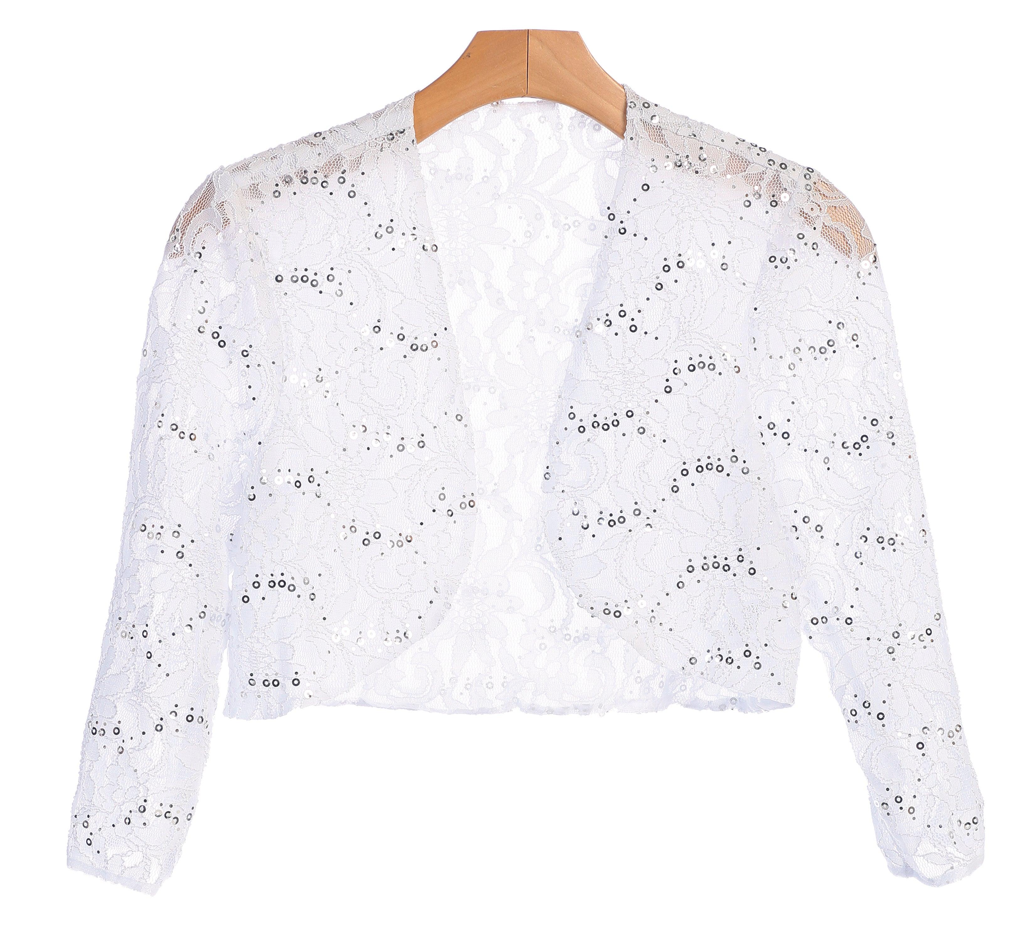 Formal Long Sleeve Lace Bolero Jacket - Royal / 2XL Formal Long Sleeve Lace Bolero Jacket - Royal / 2XL