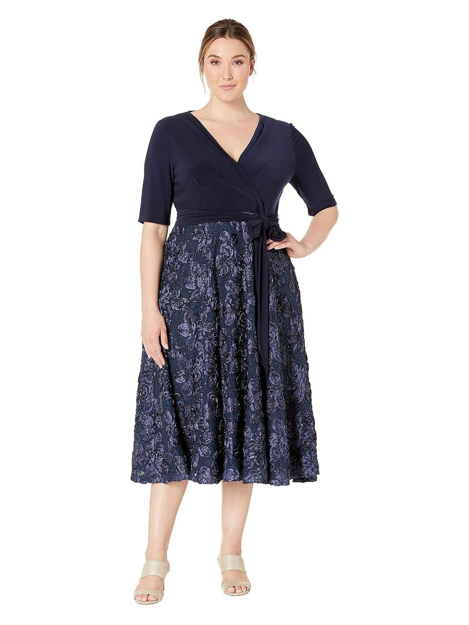 Formal Plus Size Floral Short Dress Sale - The Dress Outlet