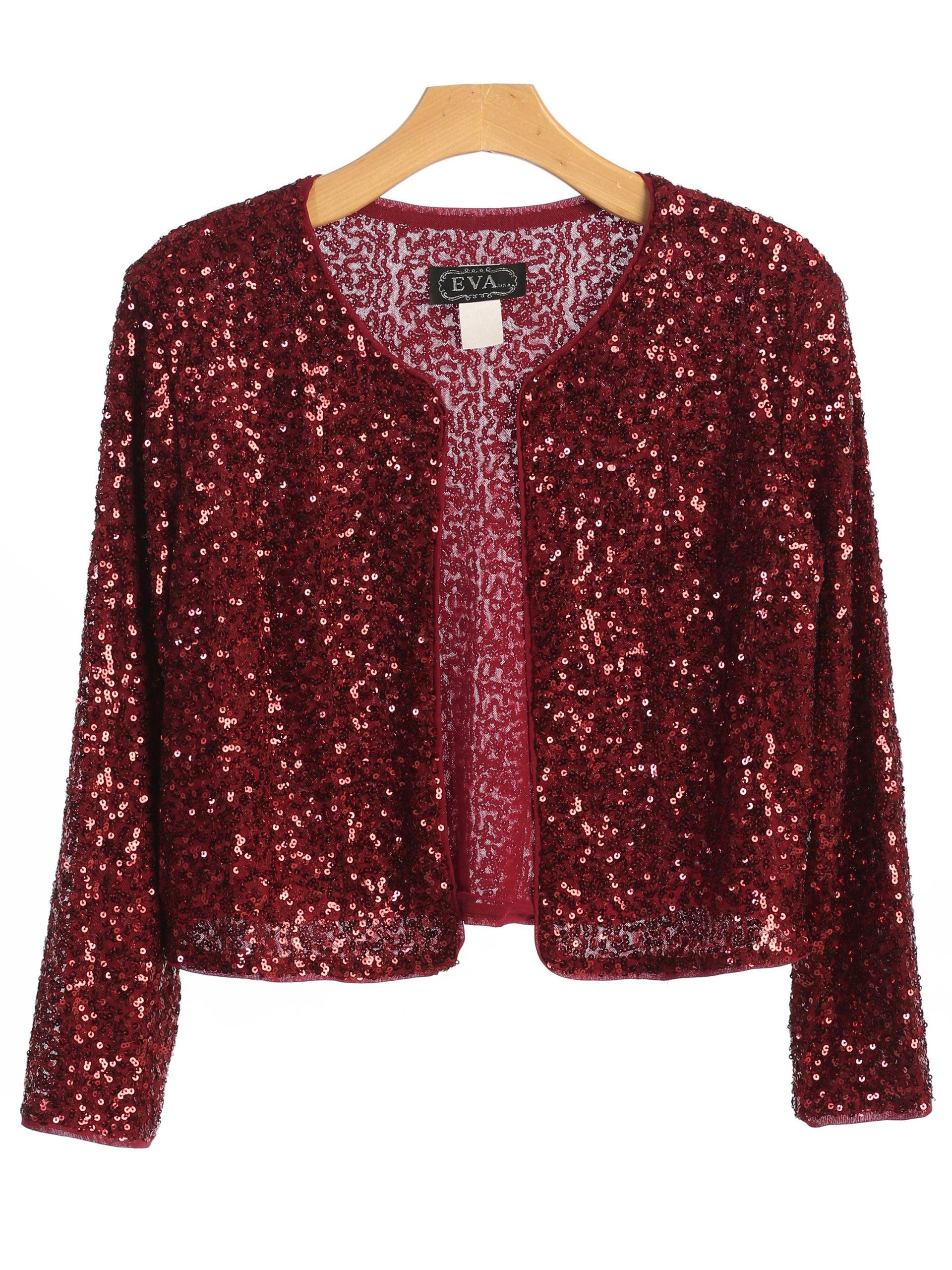 Formal Sequins Bolero Evening Jacket - Rose Gold / 4 Formal Sequins Bolero Evening Jacket - Rose Gold / 4