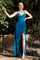 Fitted Sexy Long Prom Dress Teal