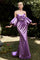 Fitted Strapless Long Prom Gown Lavender