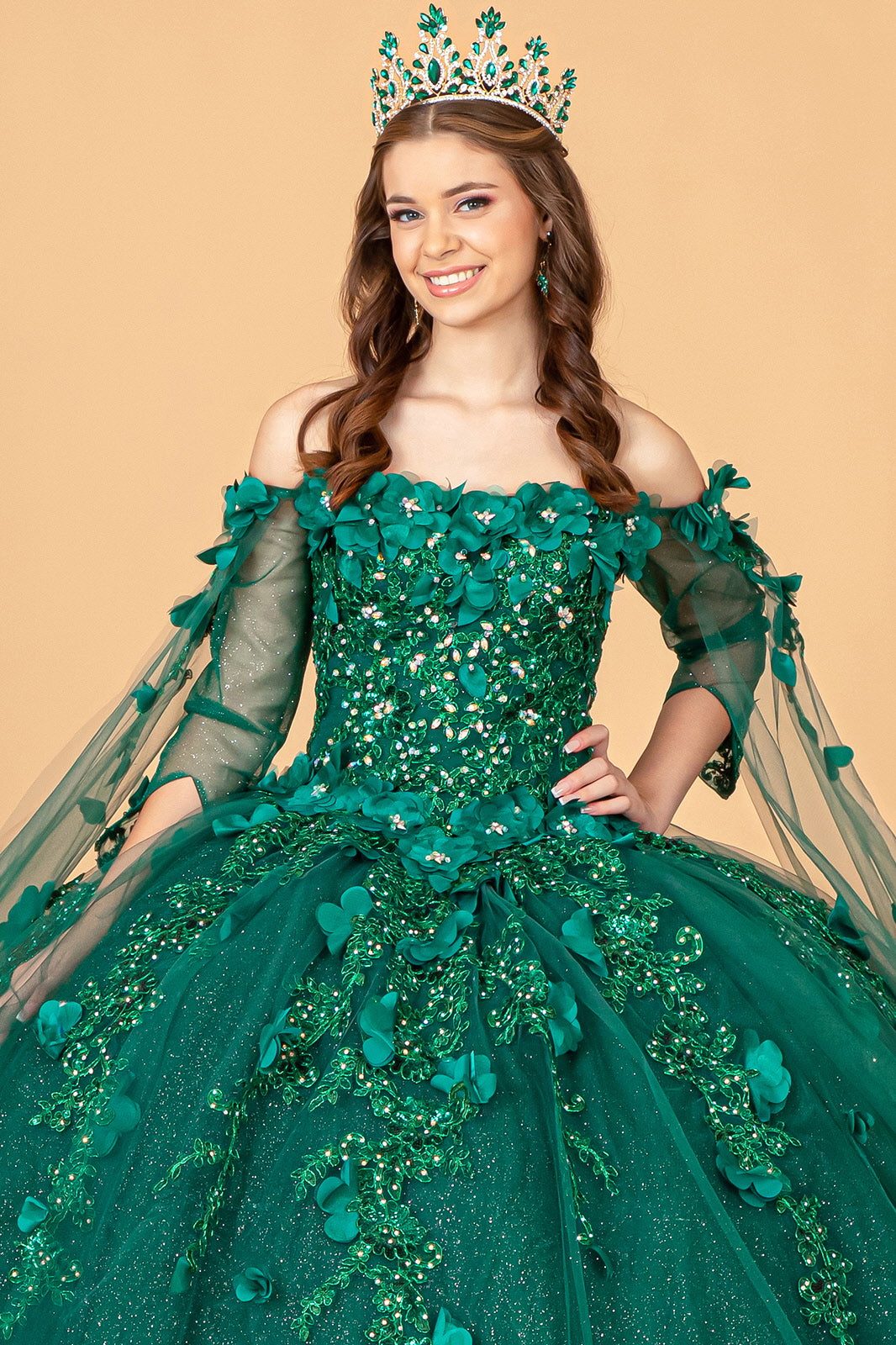 Off Shoulder Long Quinceniera Dress