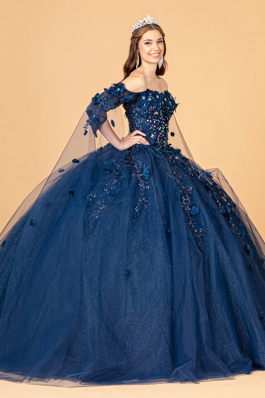 Off Shoulder Long Quinceniera Dress