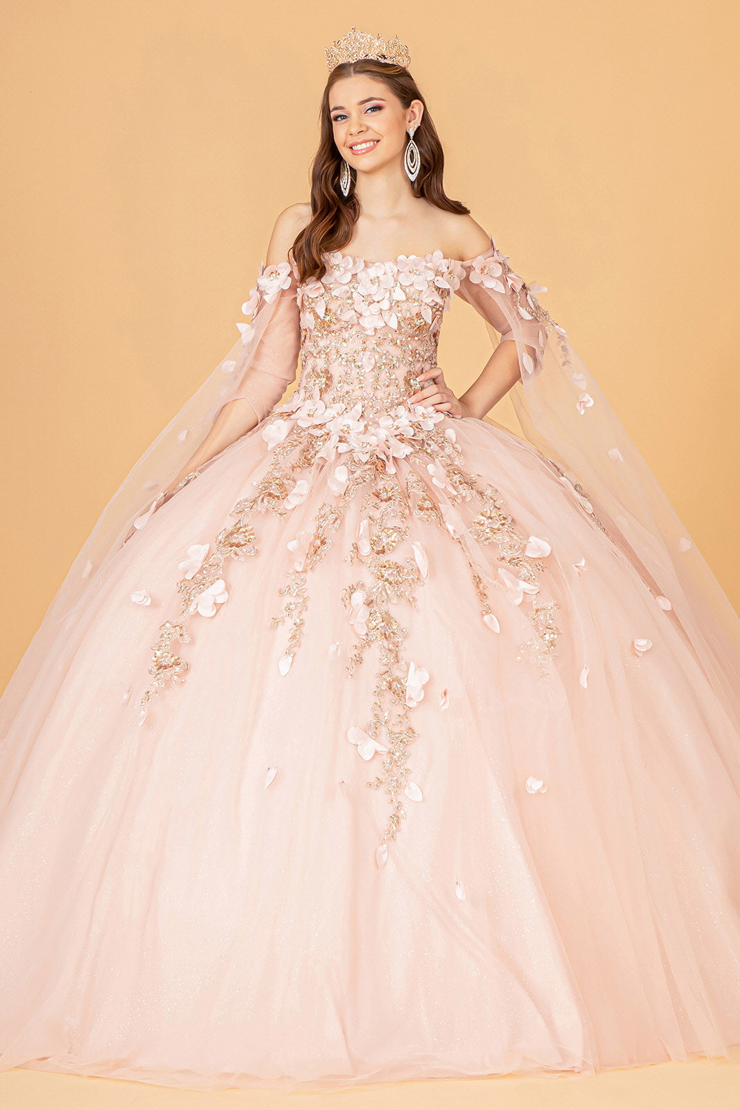 Off Shoulder Long Quinceniera Dress