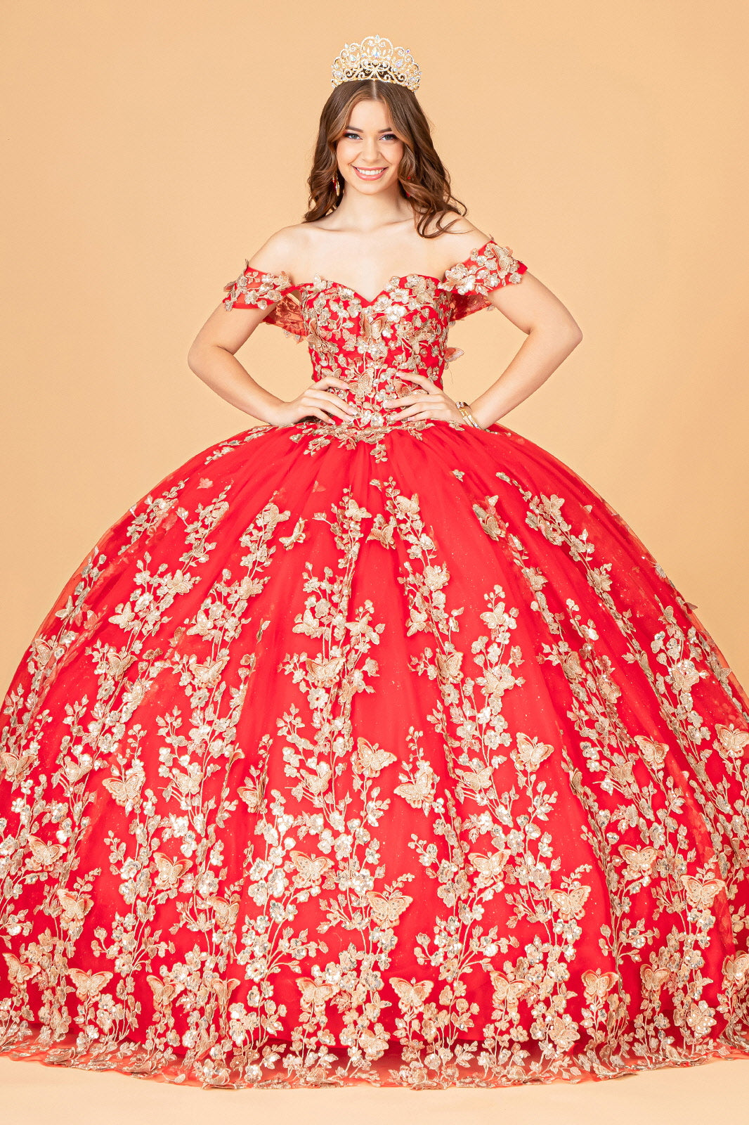 Long Quinceanera Sleeveless Ball Gown