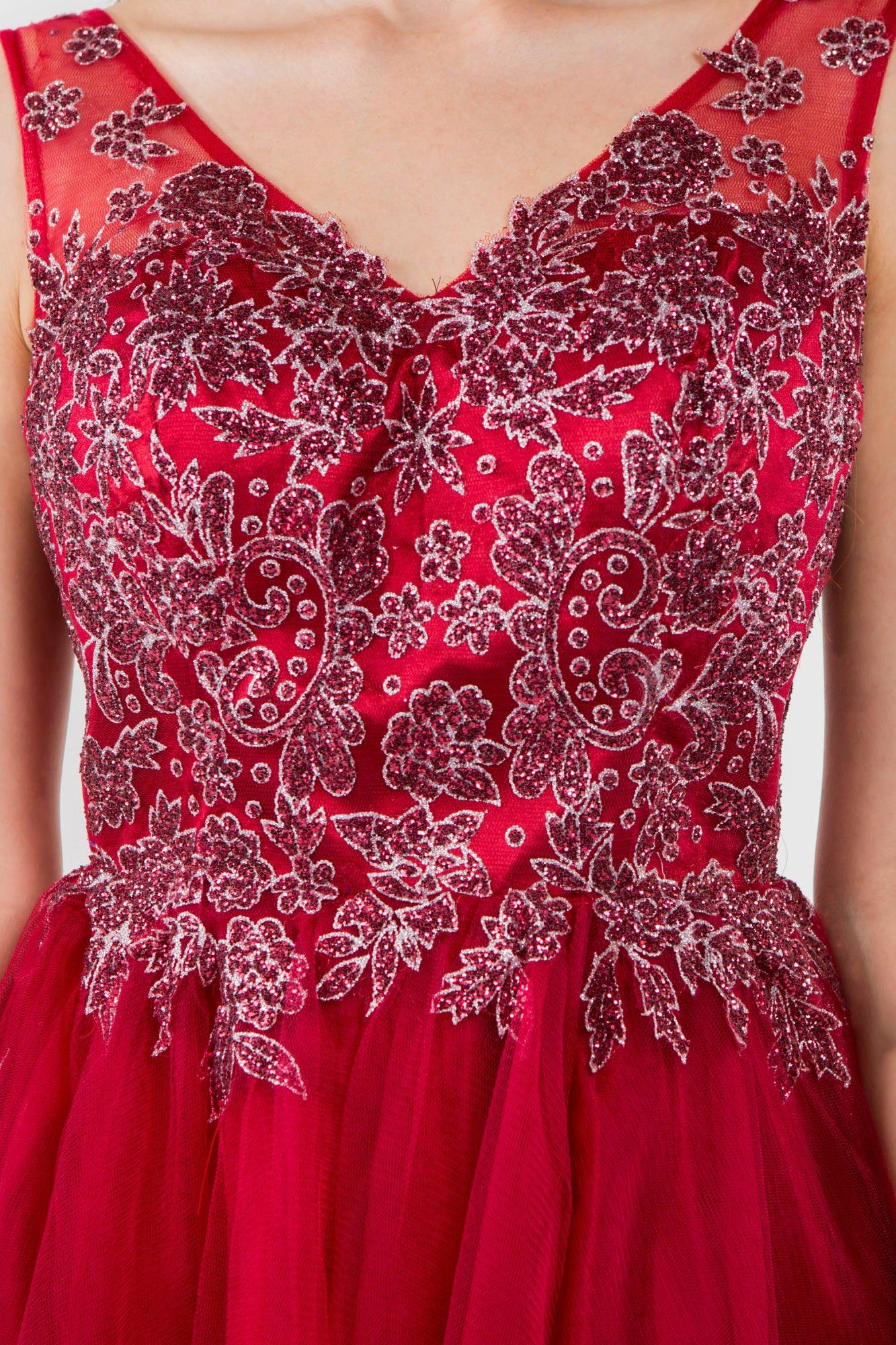 Glitter A Line Short Homecoming Dress - The Dress Outlet