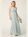 Halter Long Bridesmaid Dress Sage