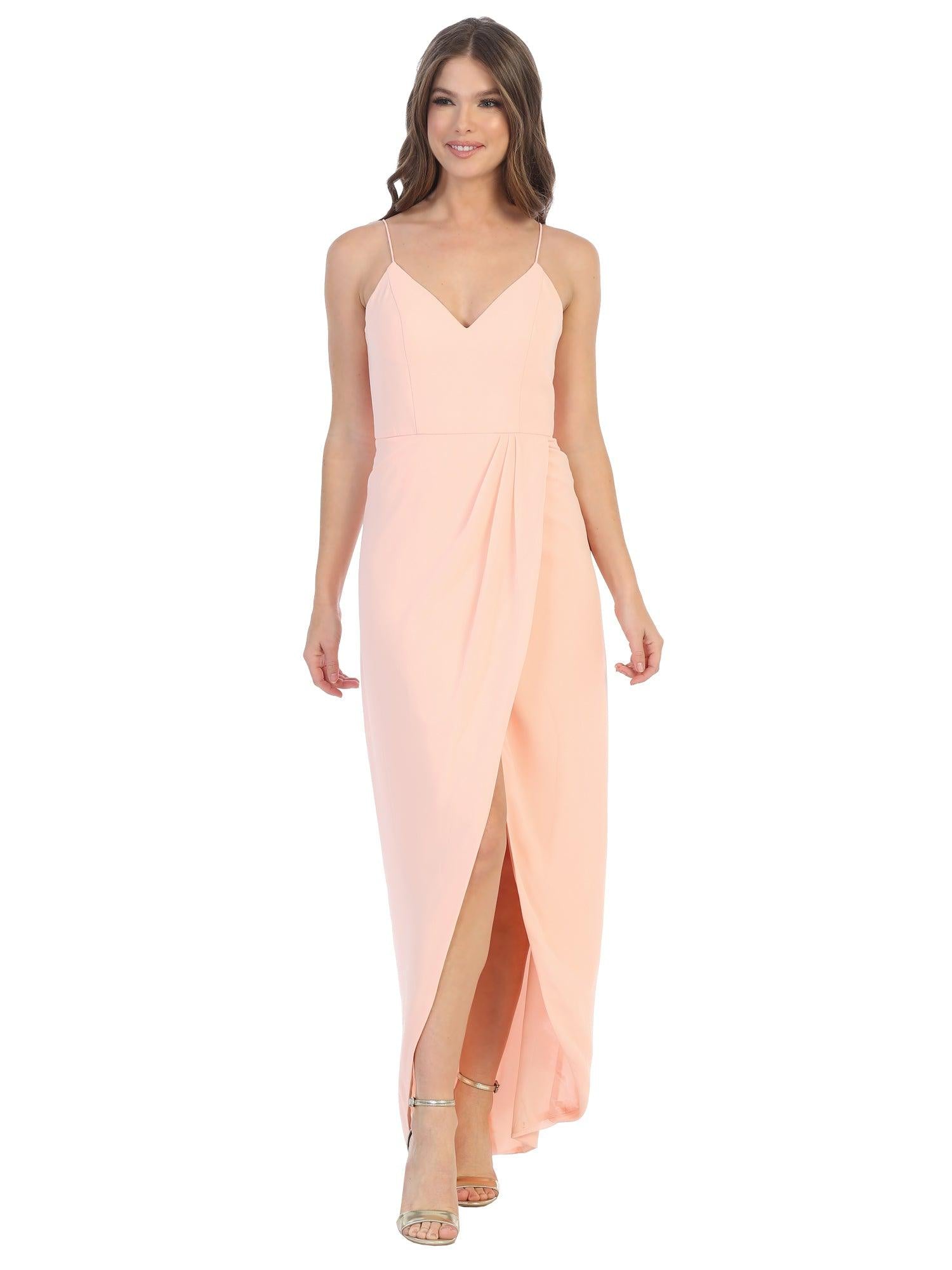 High Low Bridesmaids Chiffon Dress