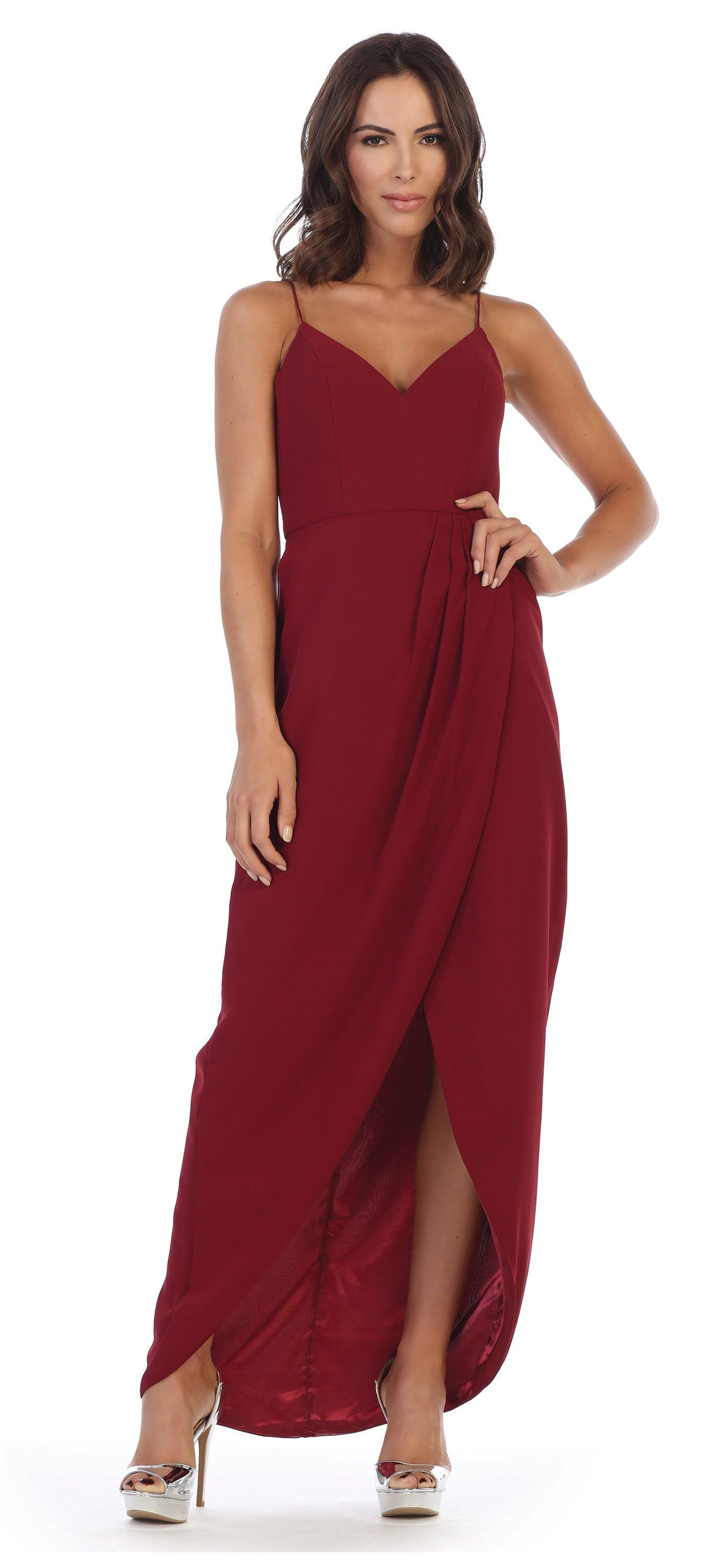 High Low Bridesmaids Chiffon Dress