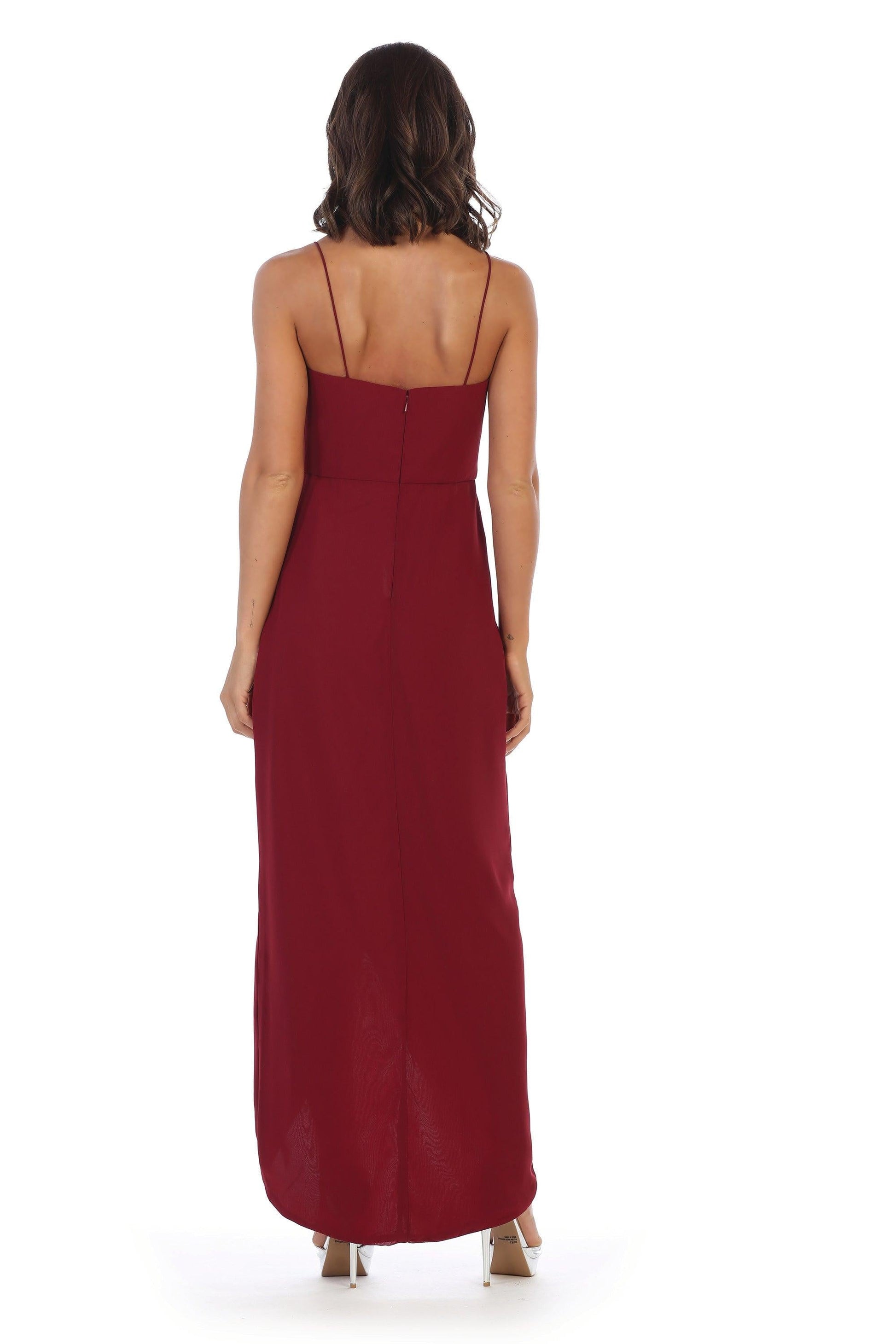 High Low Bridesmaids Chiffon Dress
