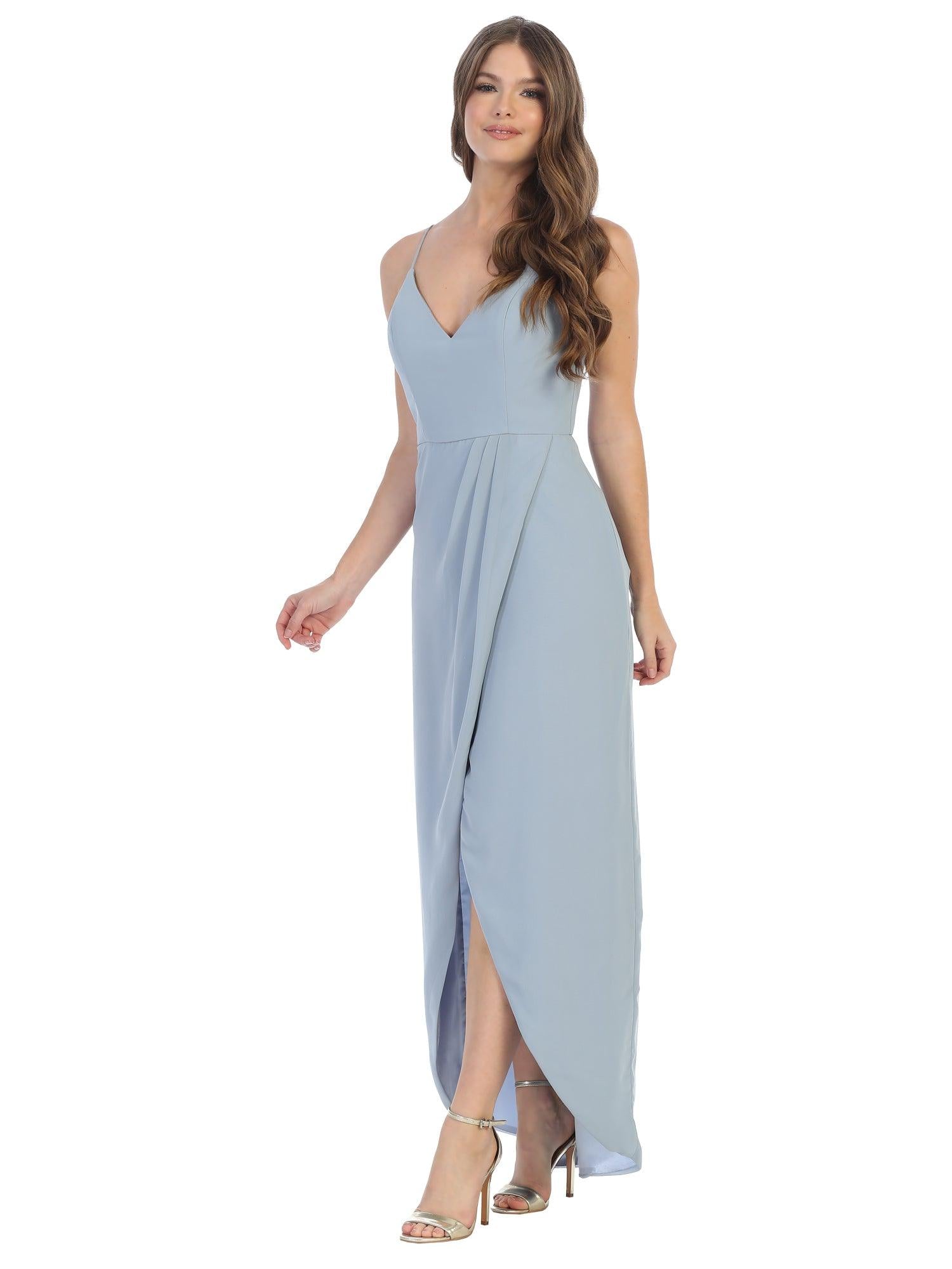 High Low Bridesmaids Chiffon Dress